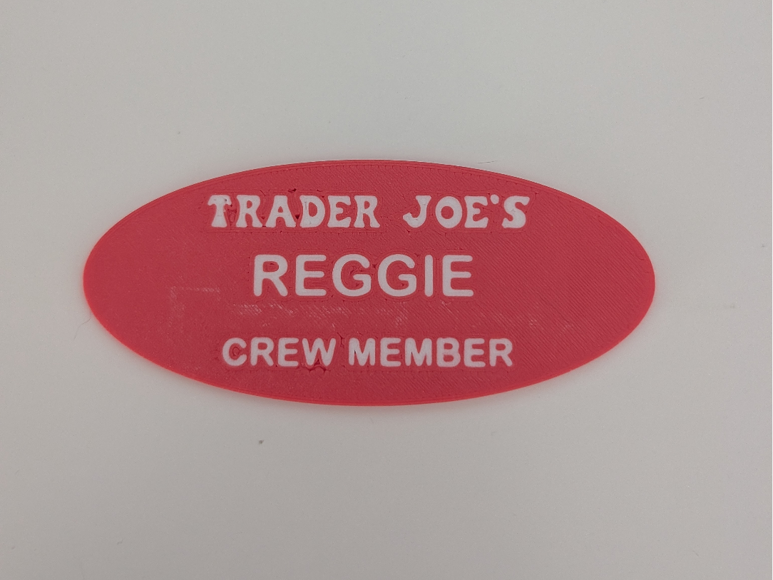 Trader Joe's Nametag for Halloween Costume/Cosplay