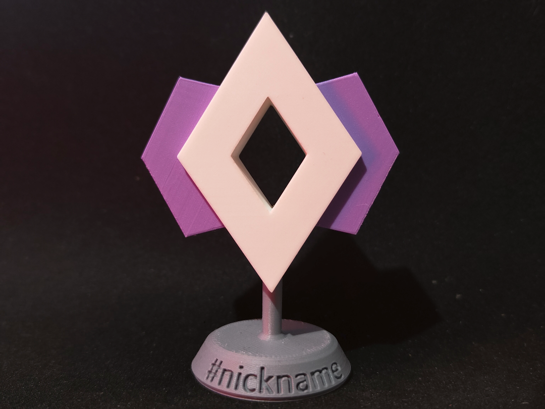 Rocket League - Champ 1 rank to clip on a display
