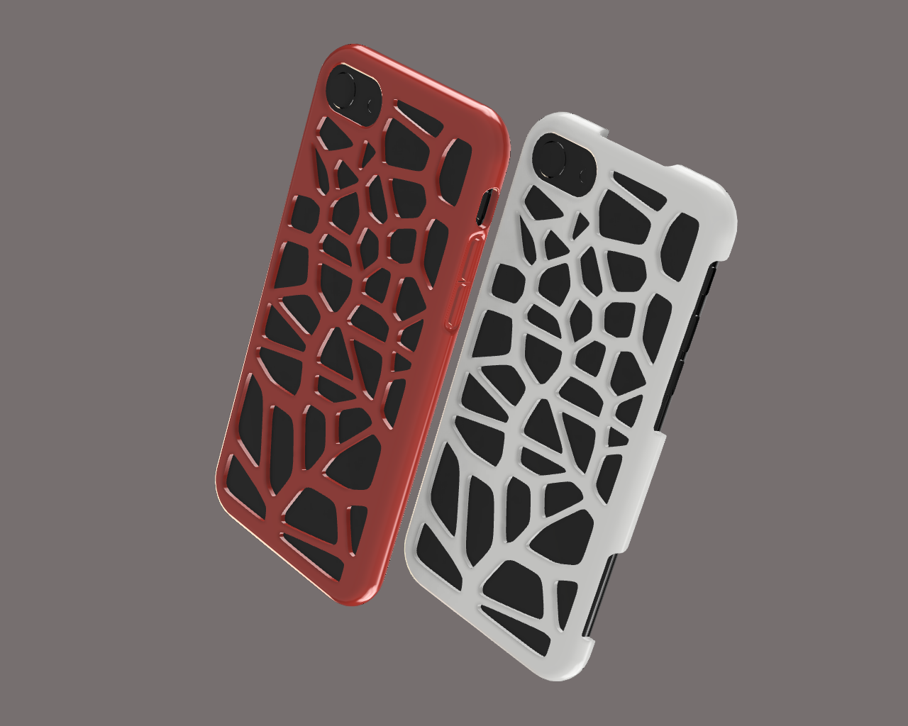 iPhone 8/SE Case - Support free voronoi designs (hard and soft versions)