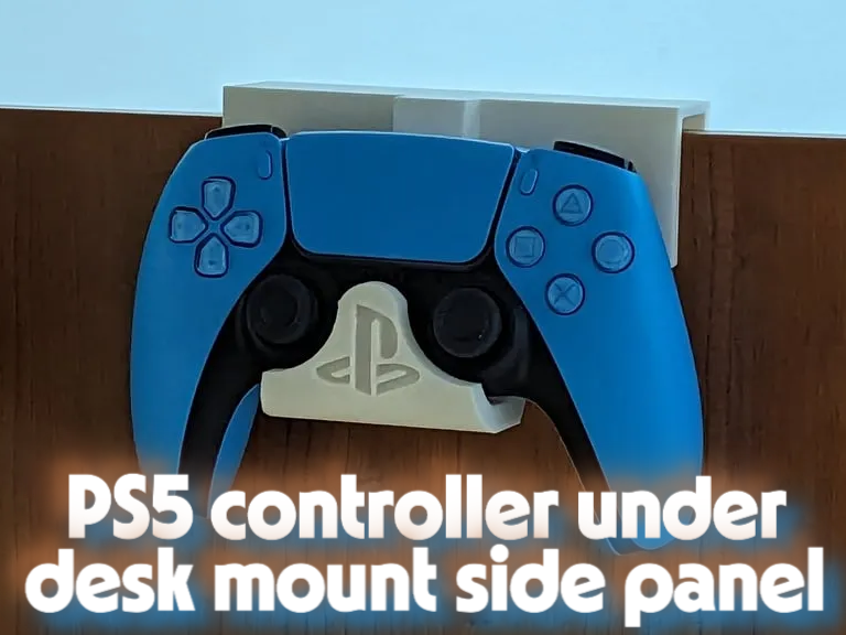 PS5 controller under desk mount side panel