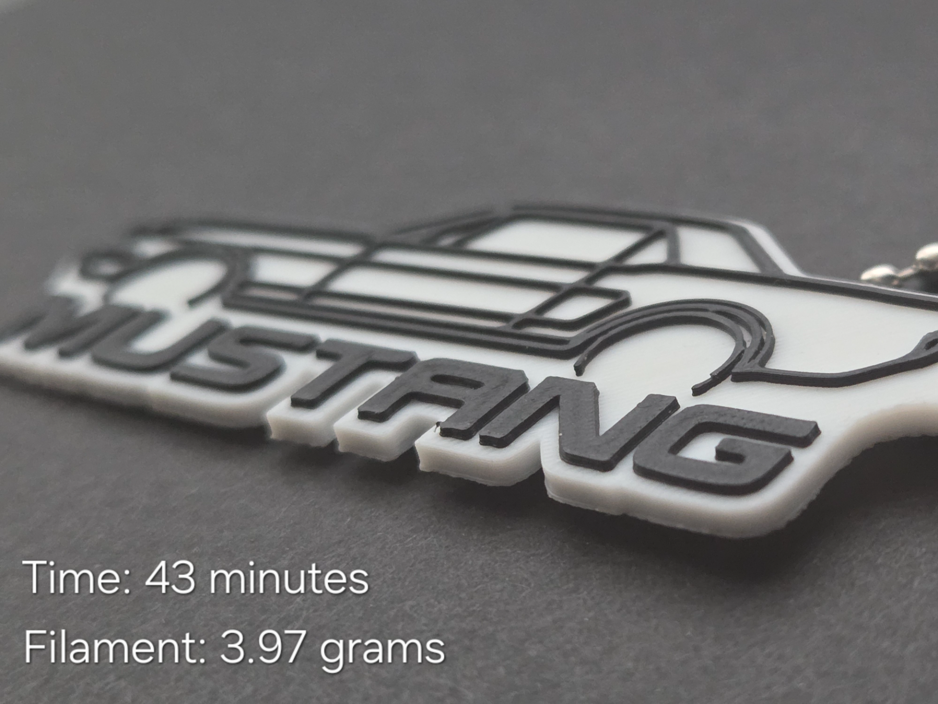 1965 Ford Mustang Keychain