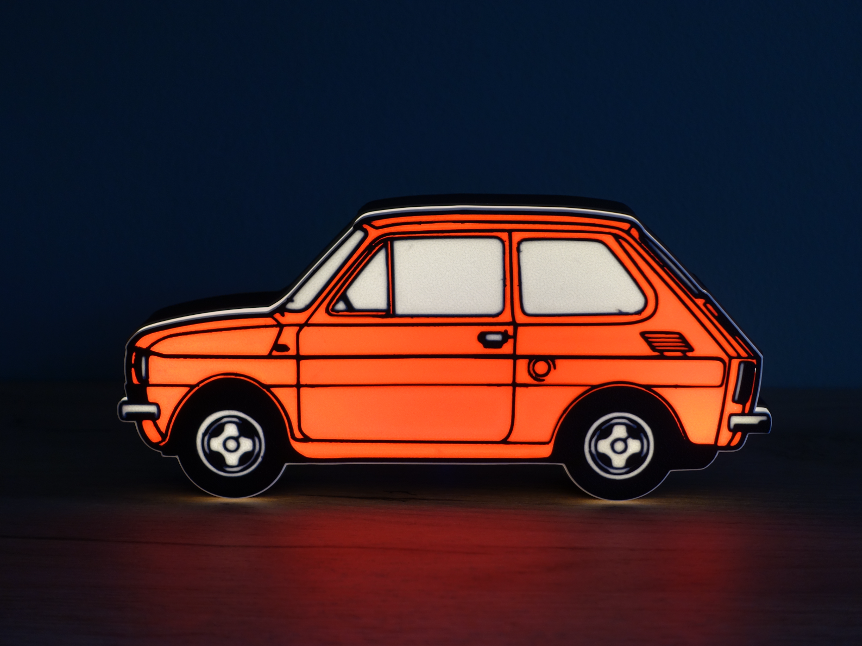 Fiat 126p maluch Lightbox LED