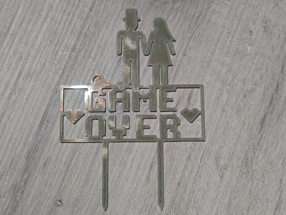Topper Game Over wedding 1