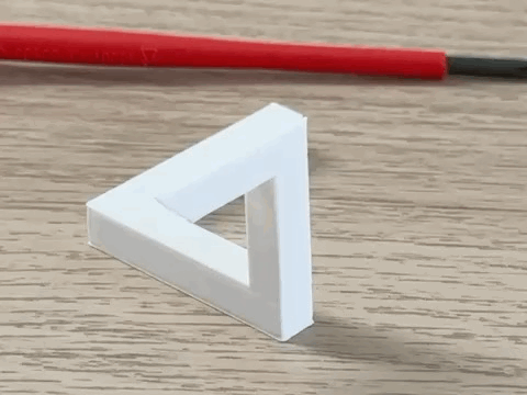 Penrose Dreieck optische Täuschung nur 3 gr