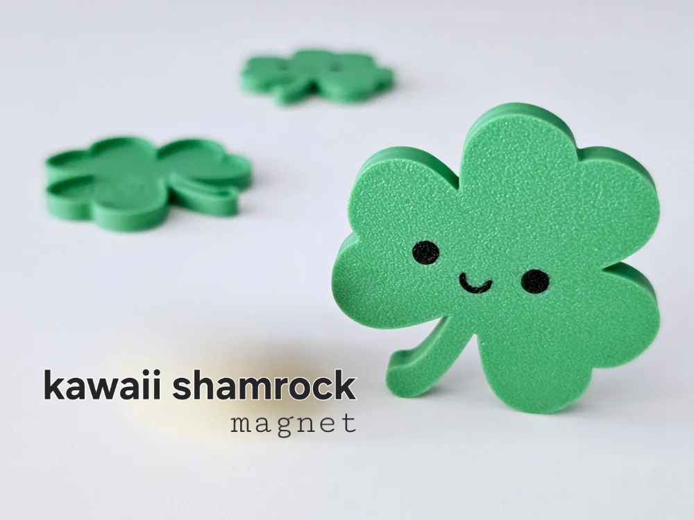 Kawaii Shamrock Magnet | Happy St. Patrick's Day!