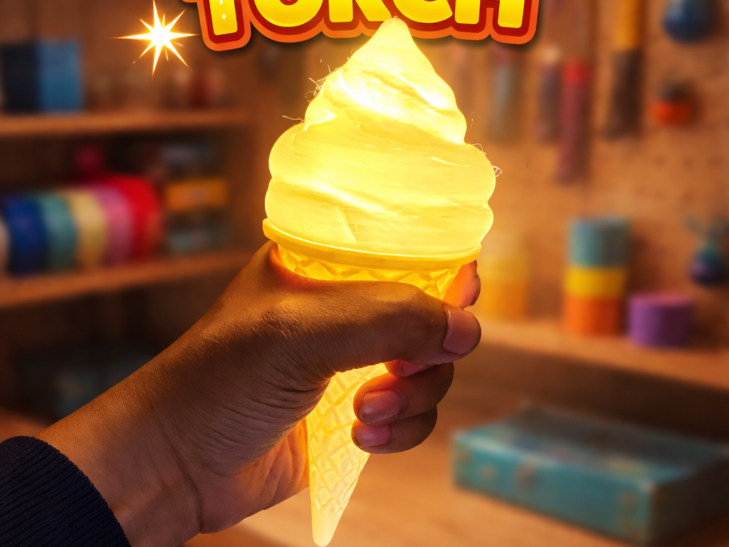 Ice Cream Cone LED Flashlight | Fun Novelty Light