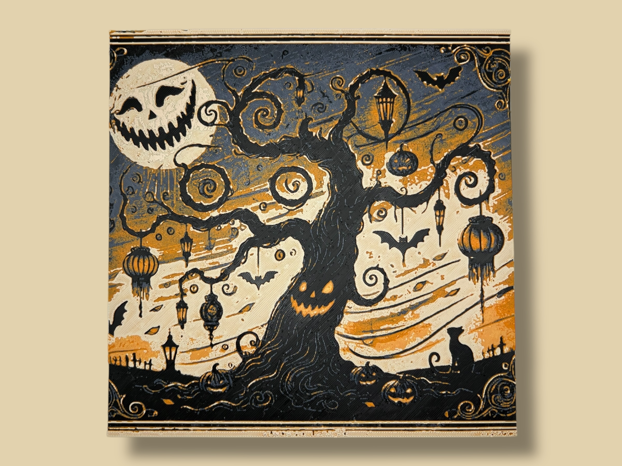 Haunted Lantern Tree – Vintage Halloween Hueforge