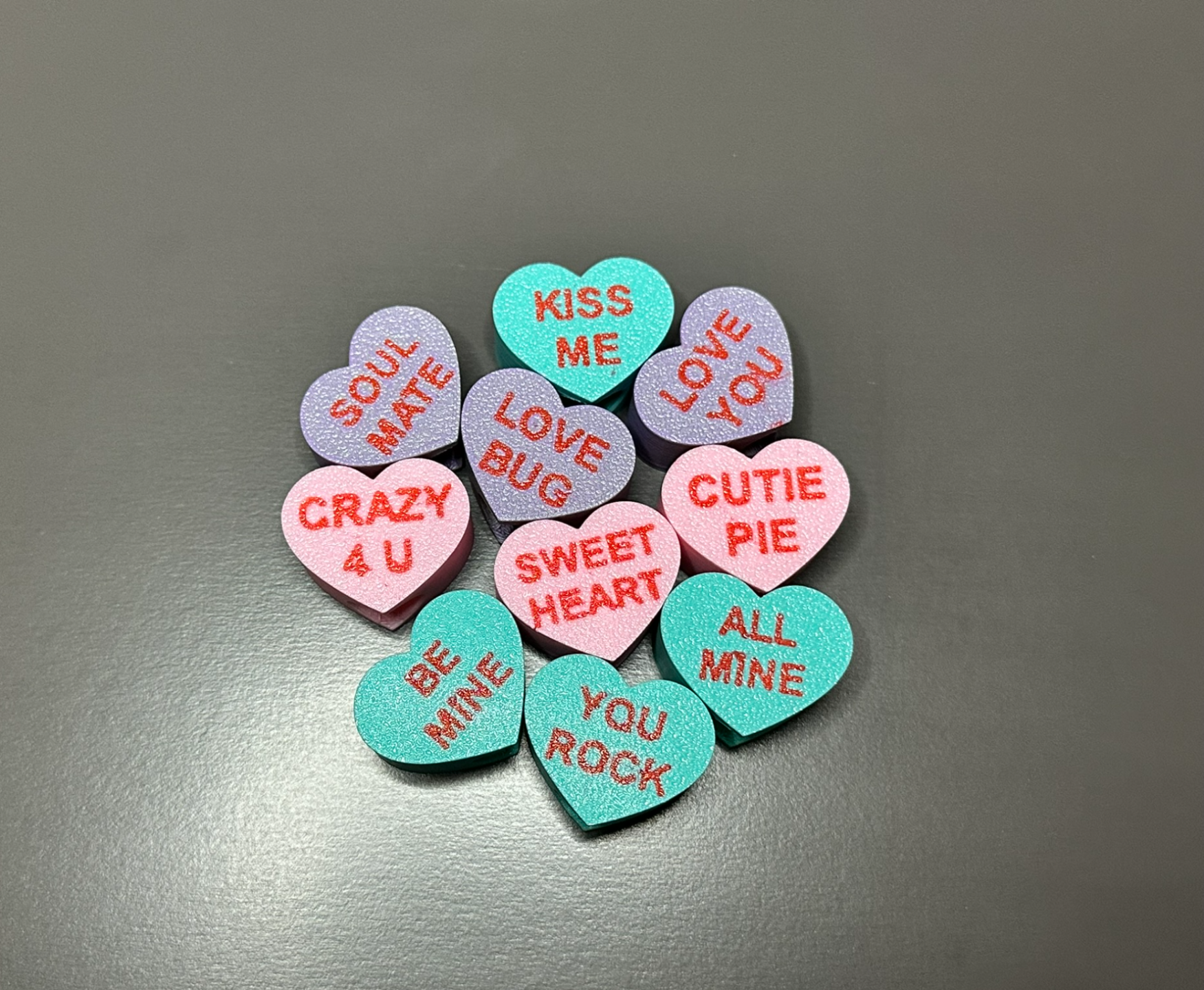Valentines Day Conversation Hearts Straw Topper