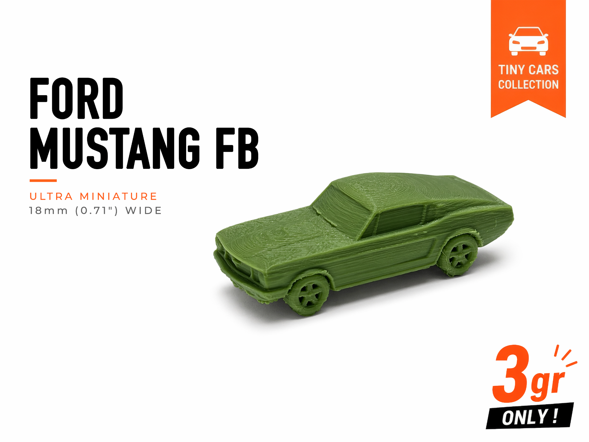 Tiny Ford Mustang Fastback - Mini Cars Series