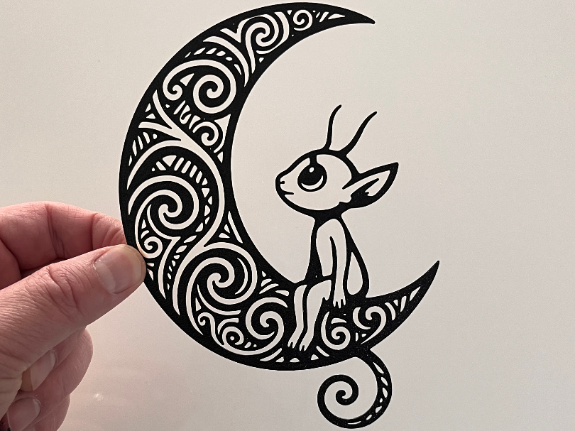 Wall Art - Moon and Weird Animal
