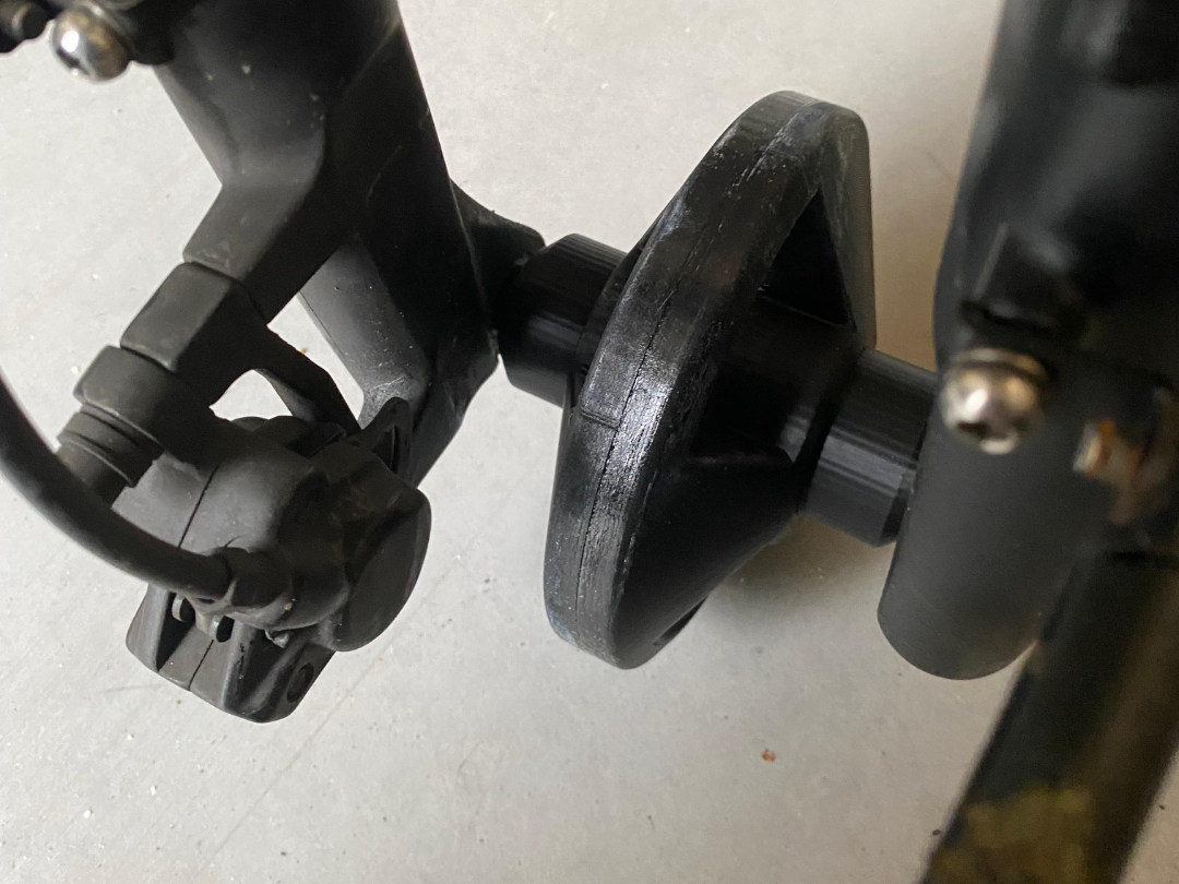 Bike wheel replacer for bike rack mounting
