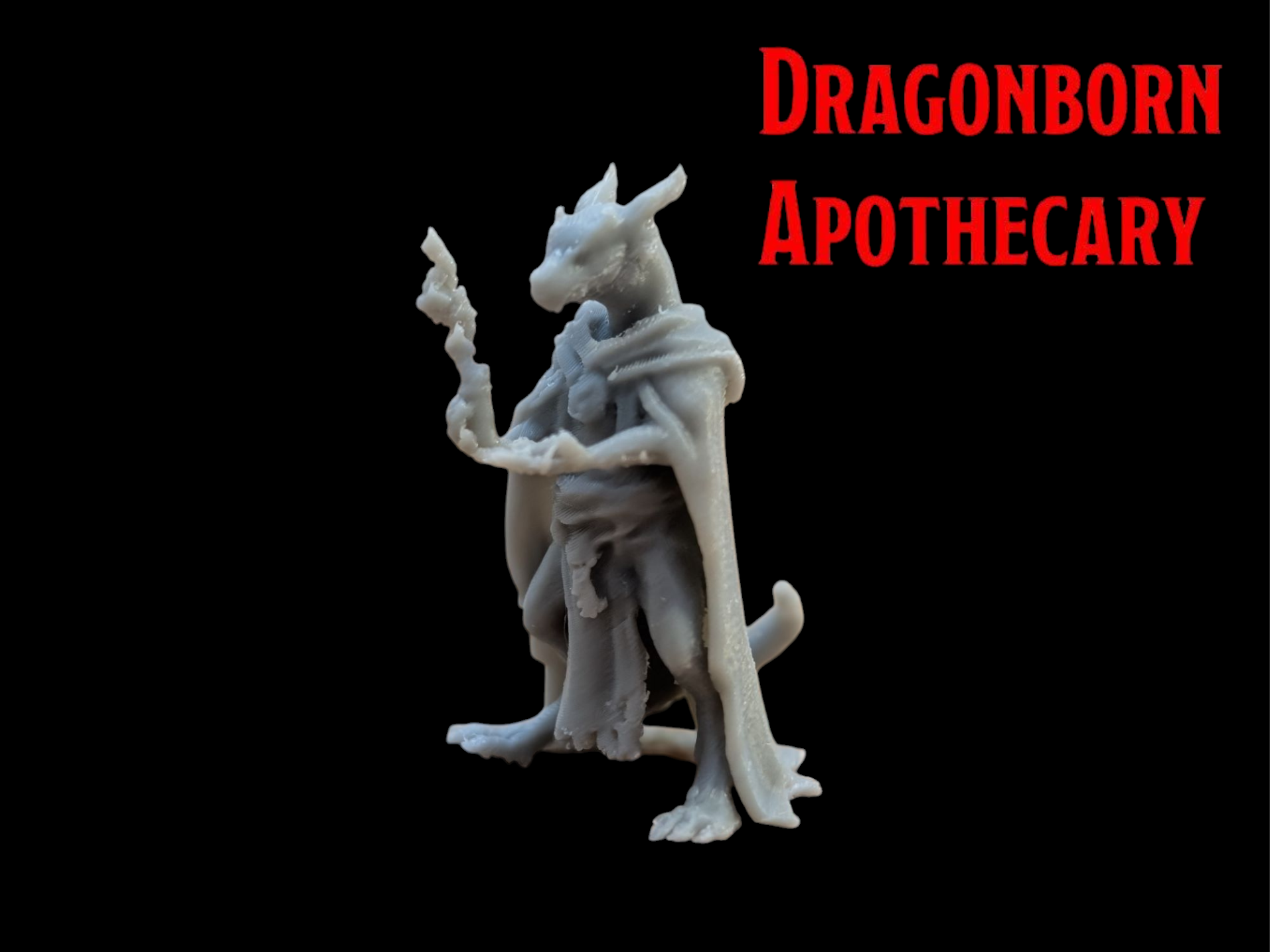 DnD Dragonborn Apothecary Shopkeeper Miniature
