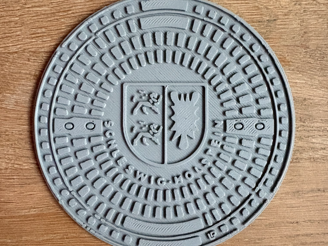 Gullydeckel-Design Untersetzer Schleswig-Holstein
