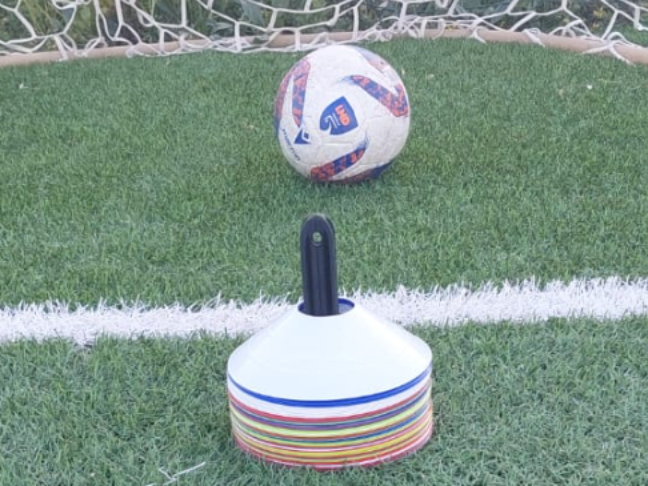Football training cones stand