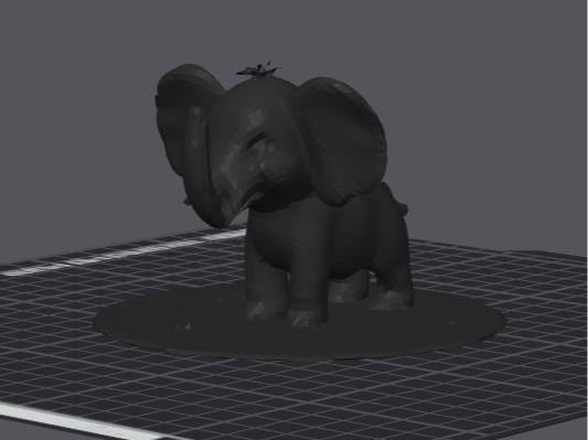 Elephant standing up
