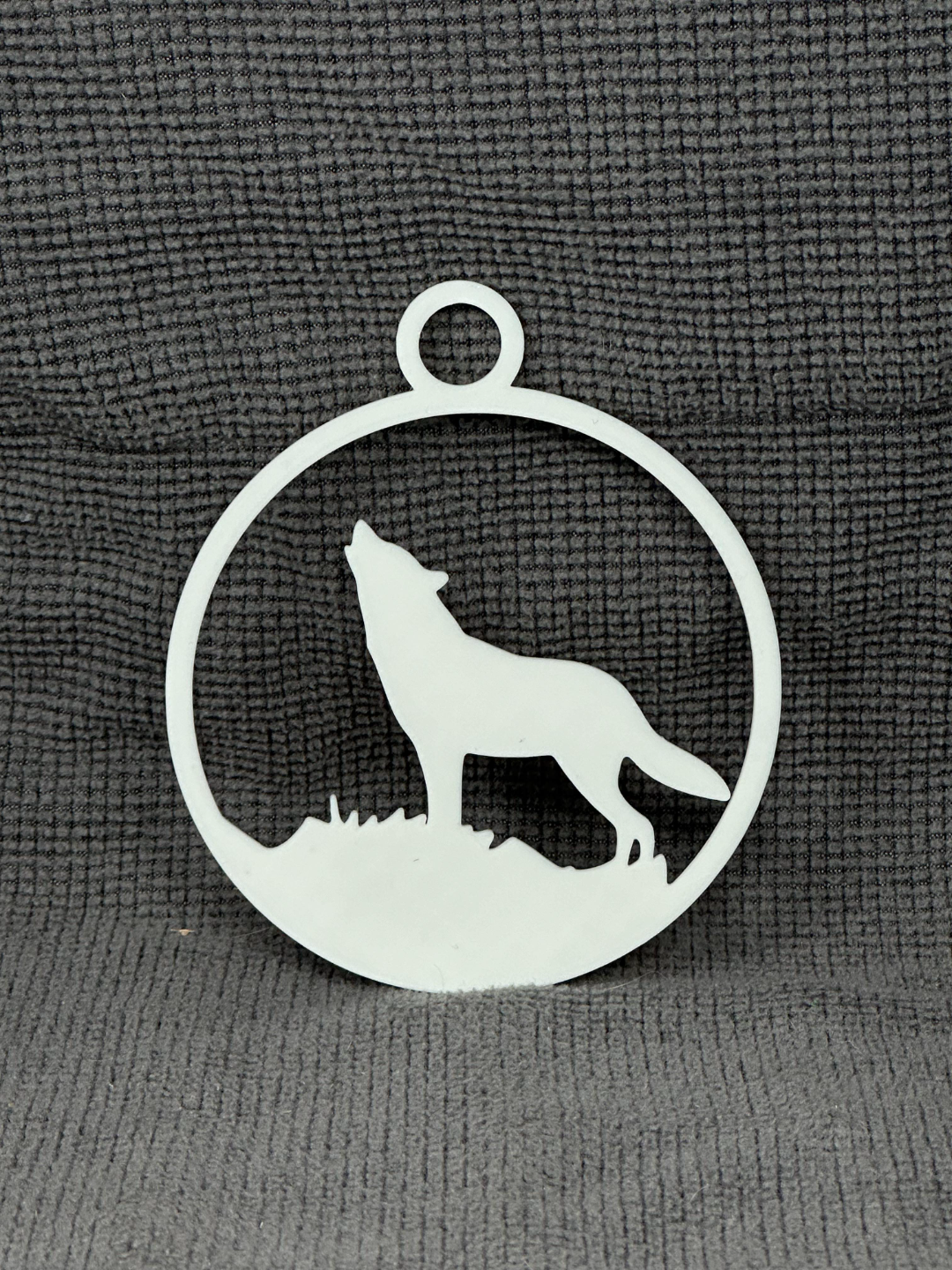 Howling wolf Christmas Ornament