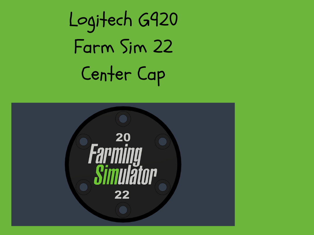 Logitech G920 Farm Sim 22 Wheel Cap