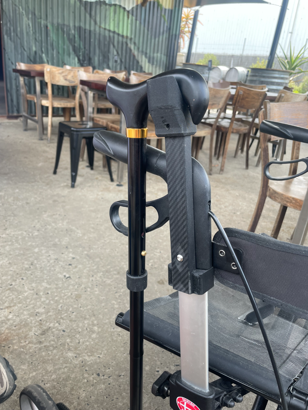 Walking Stick Holder attachment for ASPIRE walking frames