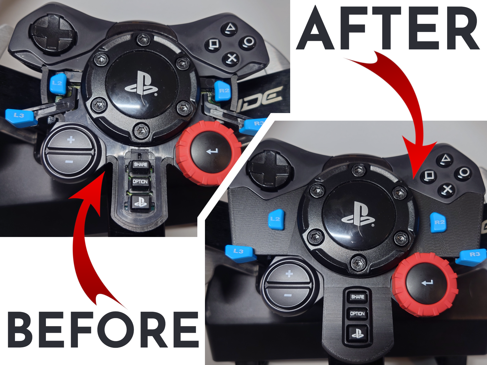 Logitech G29/G923/G920/G293 Faceplate/Button Plate