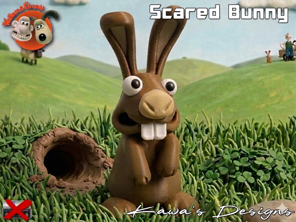 Wallace & Gromit Scared Bunny