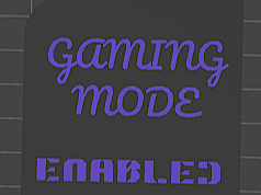 gaming mode enabled sign