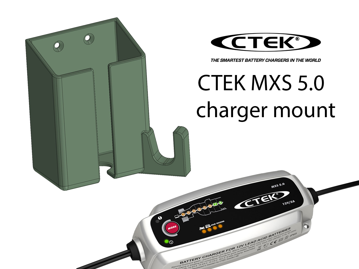 CTEK MXS 5.0 battery charger storage mount