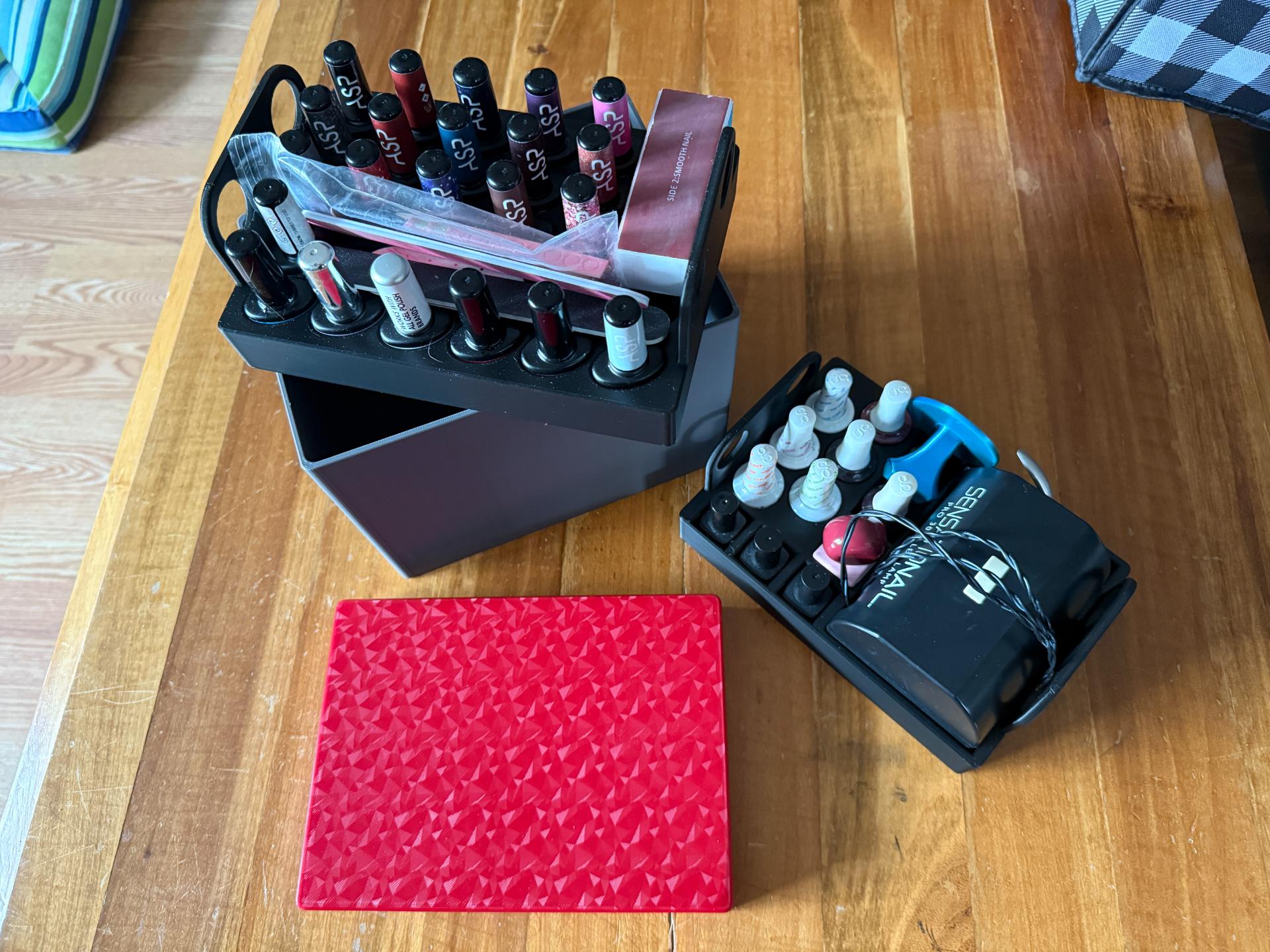 Fingernail Polish box with trays
