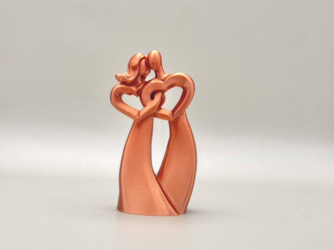 Eternal Love – Modern Heart Couple Art