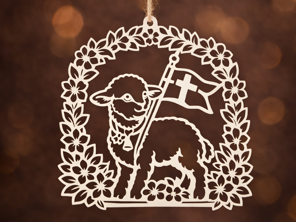 Easter Lamb with Cross Flag 2