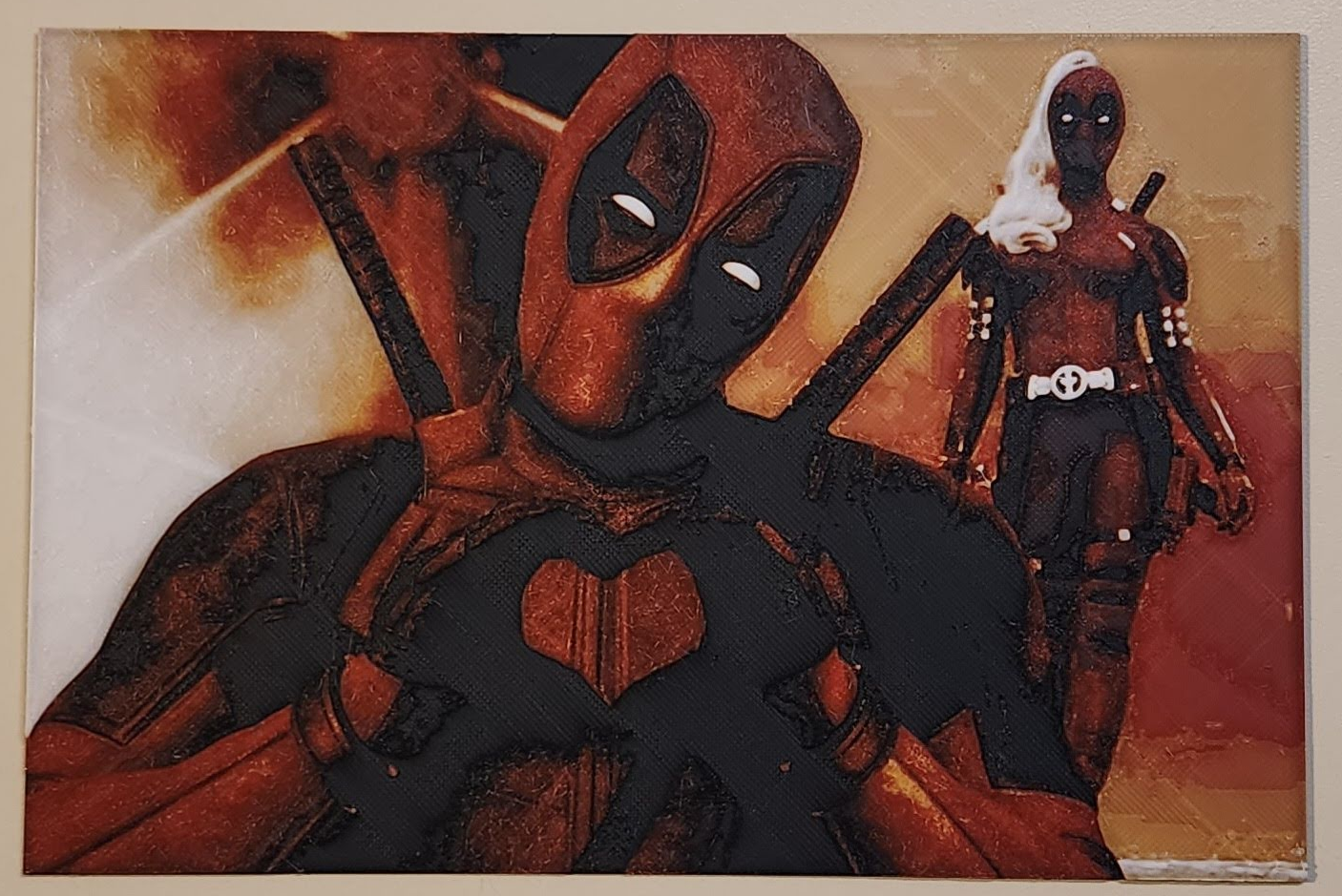 Deadpool & Lady Deadpool (hueforge)