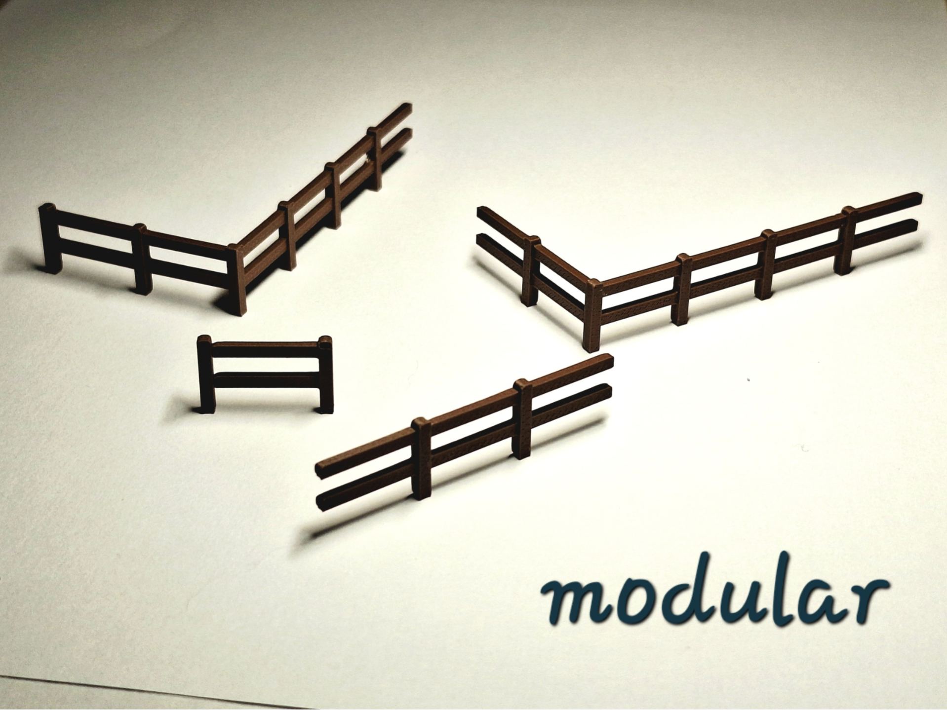 H0 modular wooden fence medium