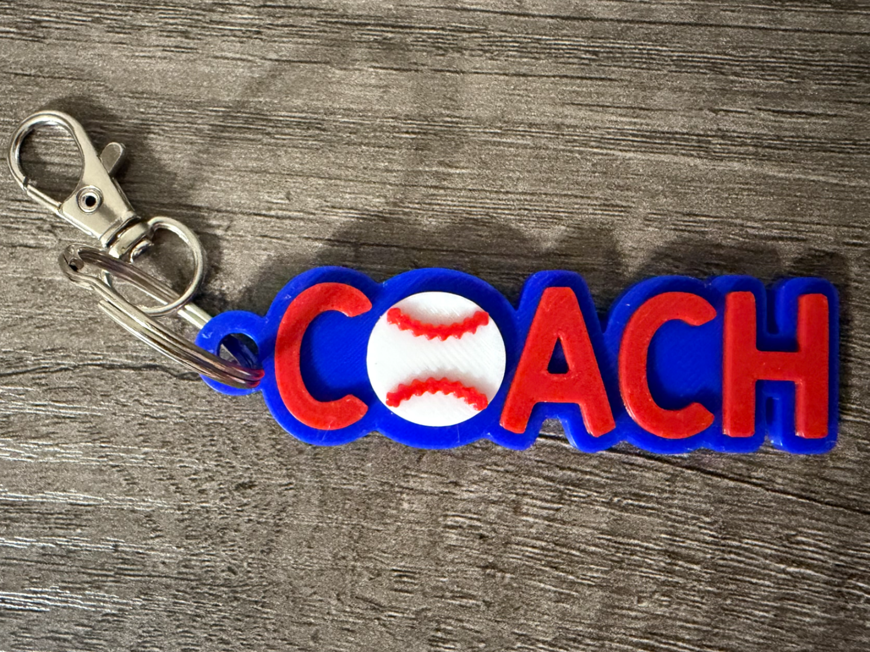 Baseball Softball Coach Keychain