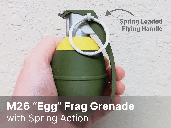 M26 "Egg" Frag Grenade with Flying Handle