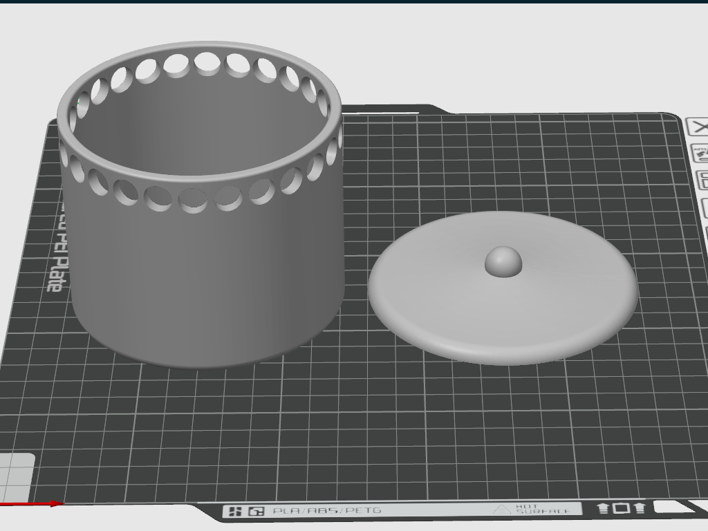 small round container box