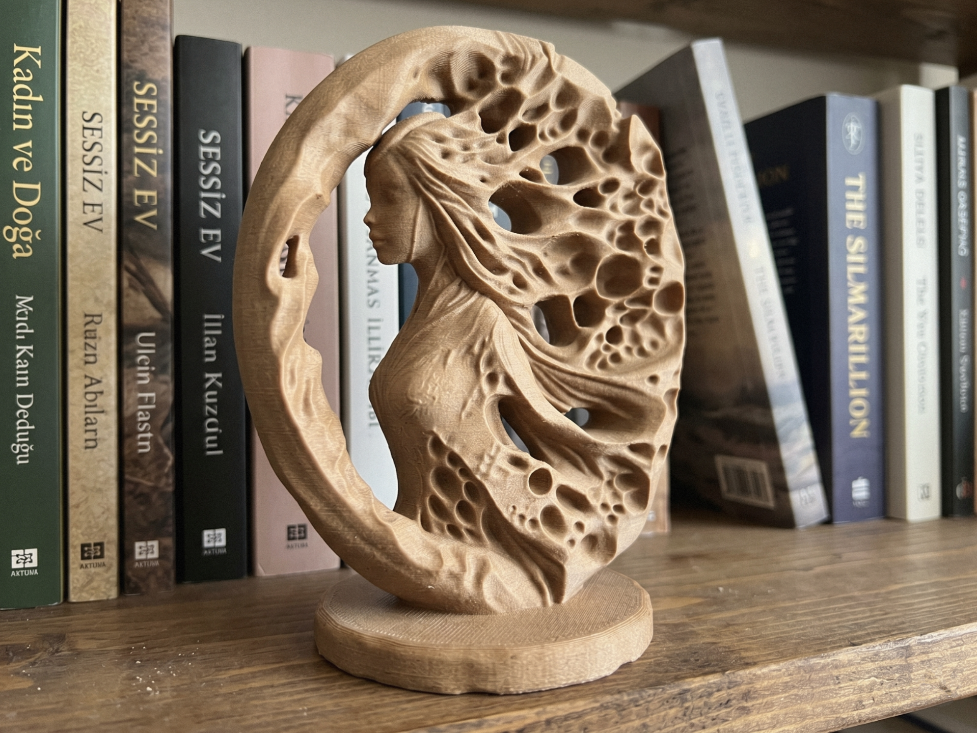Organic Lattice Female Bust Sculpture STL