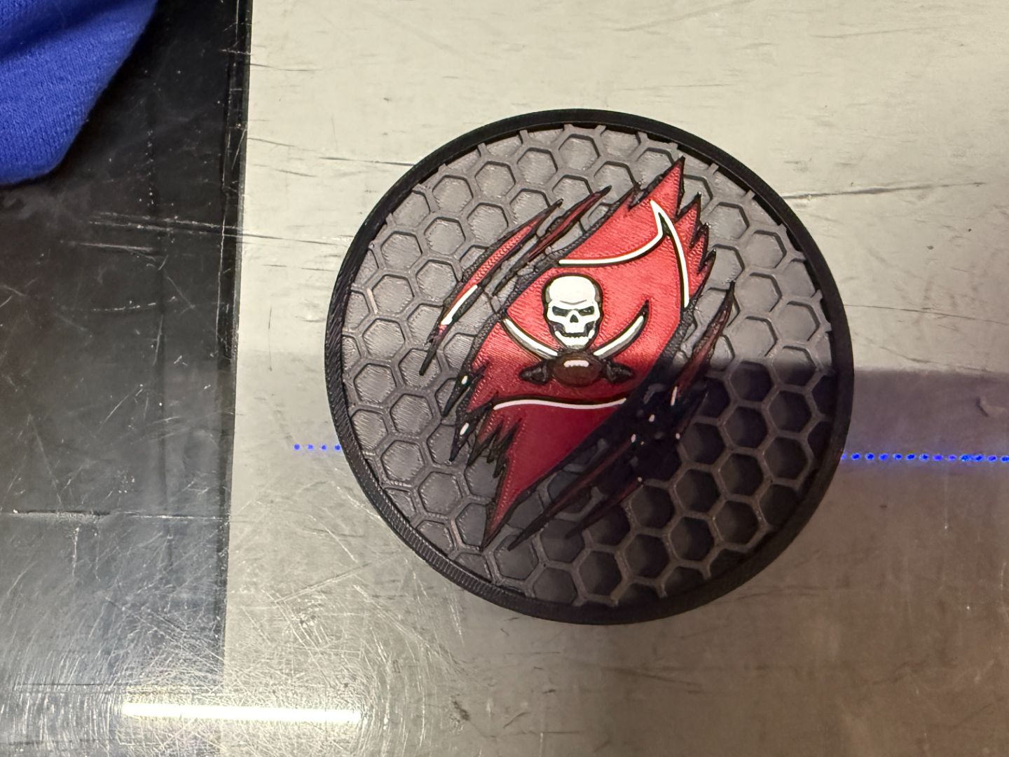 Tampa Bay Bucs style 4 Honeycomb Coaster