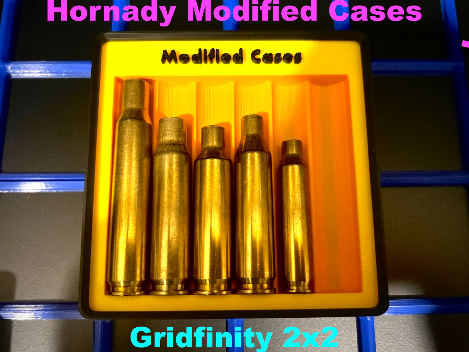 Gridfinity - Hornady LnL O.A.L Modified Case 2x2
