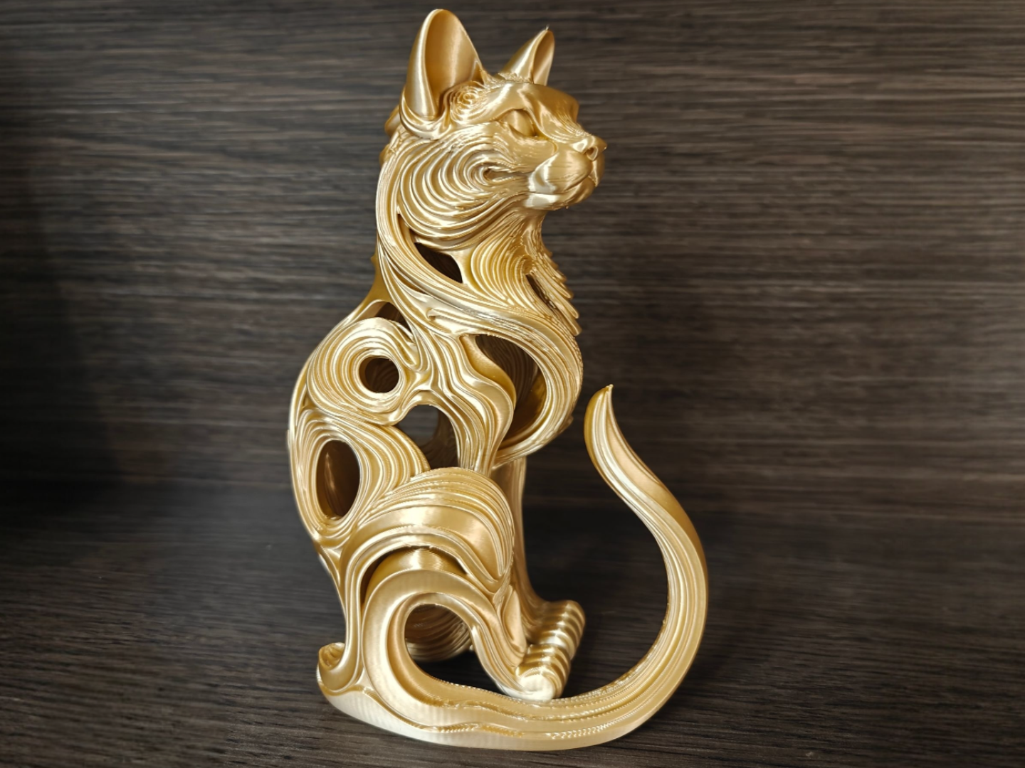 Escultura Abstracta de Gato – Elegancia Orgánica