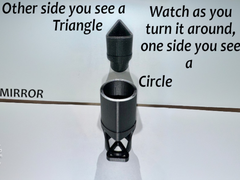 Ambiguous Illusion! Circle to Triangle