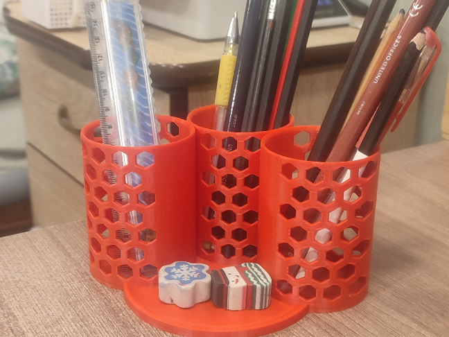 3-Piece Pencil Case With Coaster