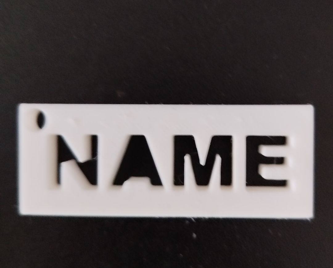 simple nametag keycain