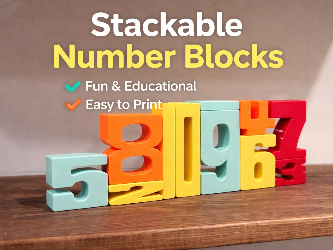 STACKABLE NUMBERS BLOCKS - Accurate High in cm