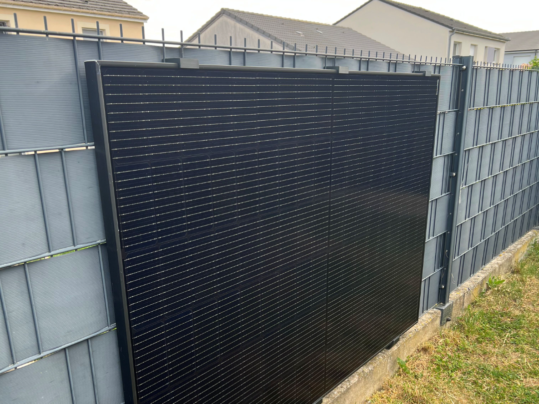 Support panneau solaire - grillage rigide 6-5-6