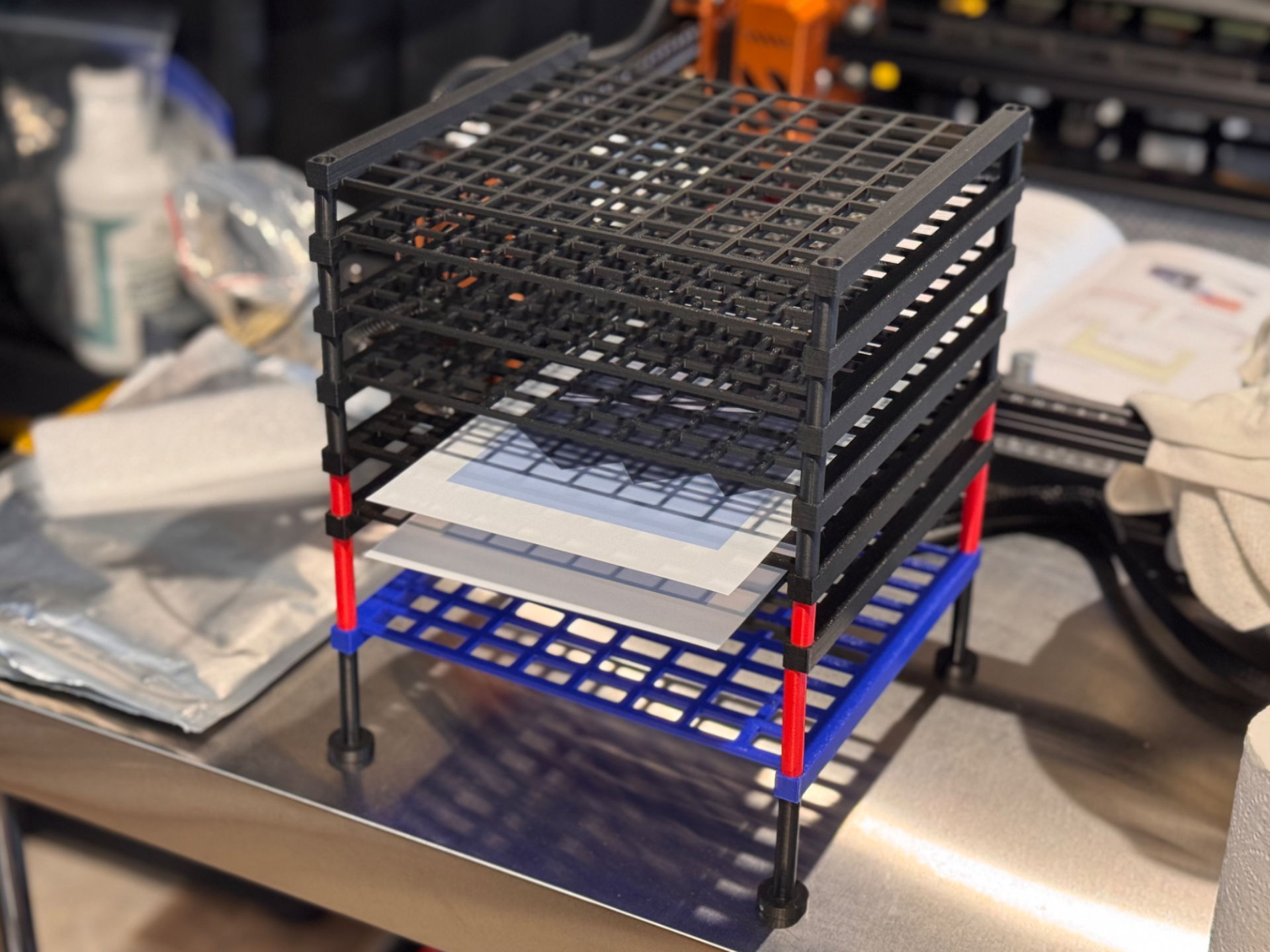 Modular photo and art drying and storage racks
