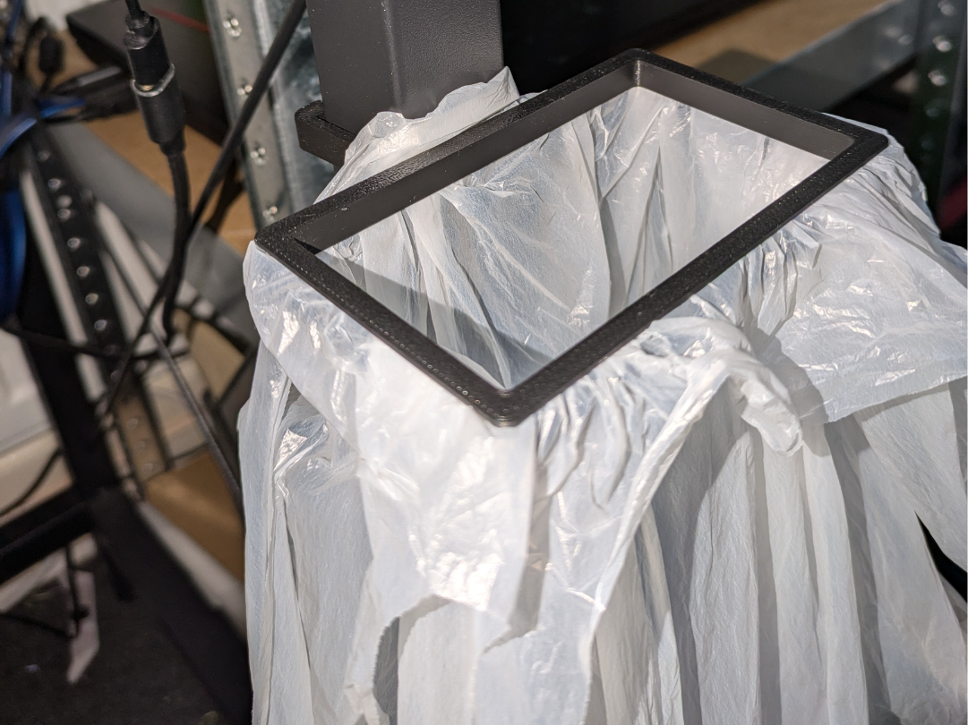Metal Frame Desk Trash Bag holder