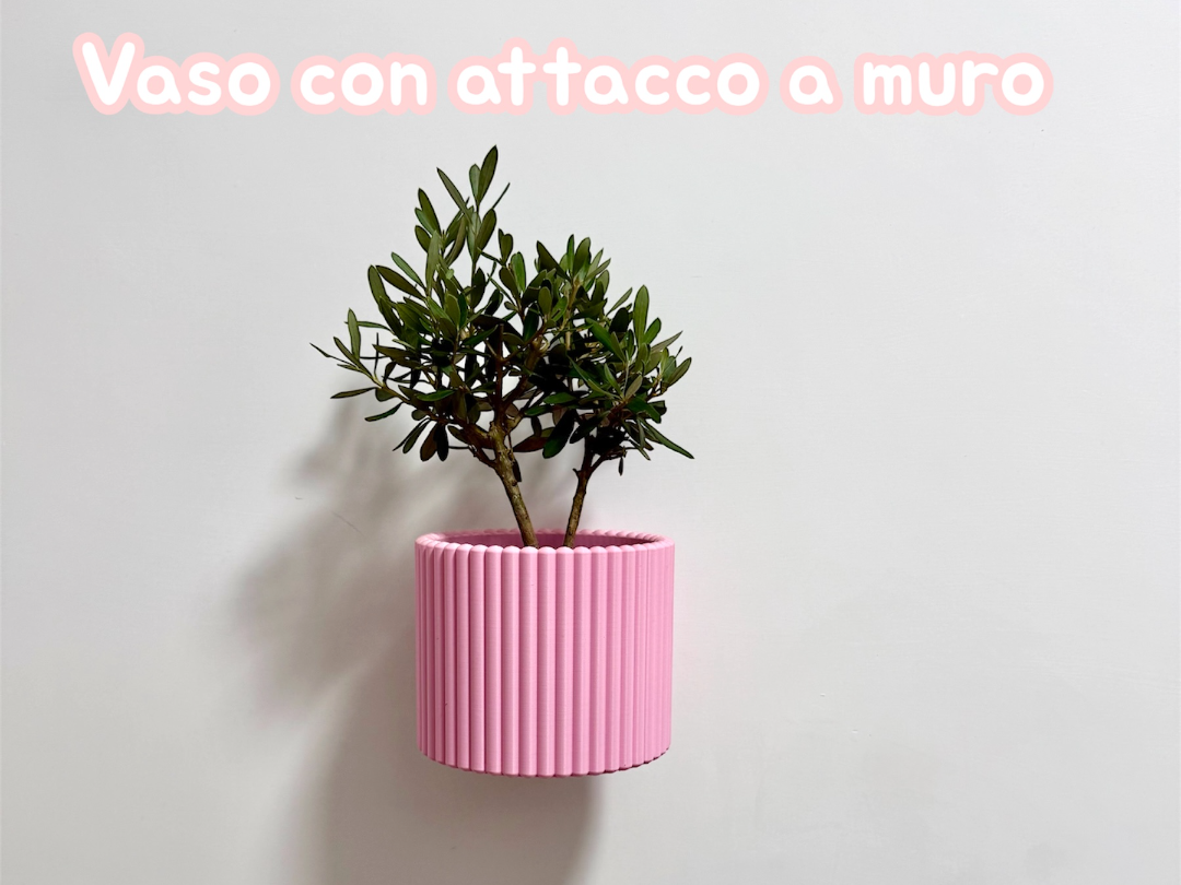 vaso moderno a costine a muro