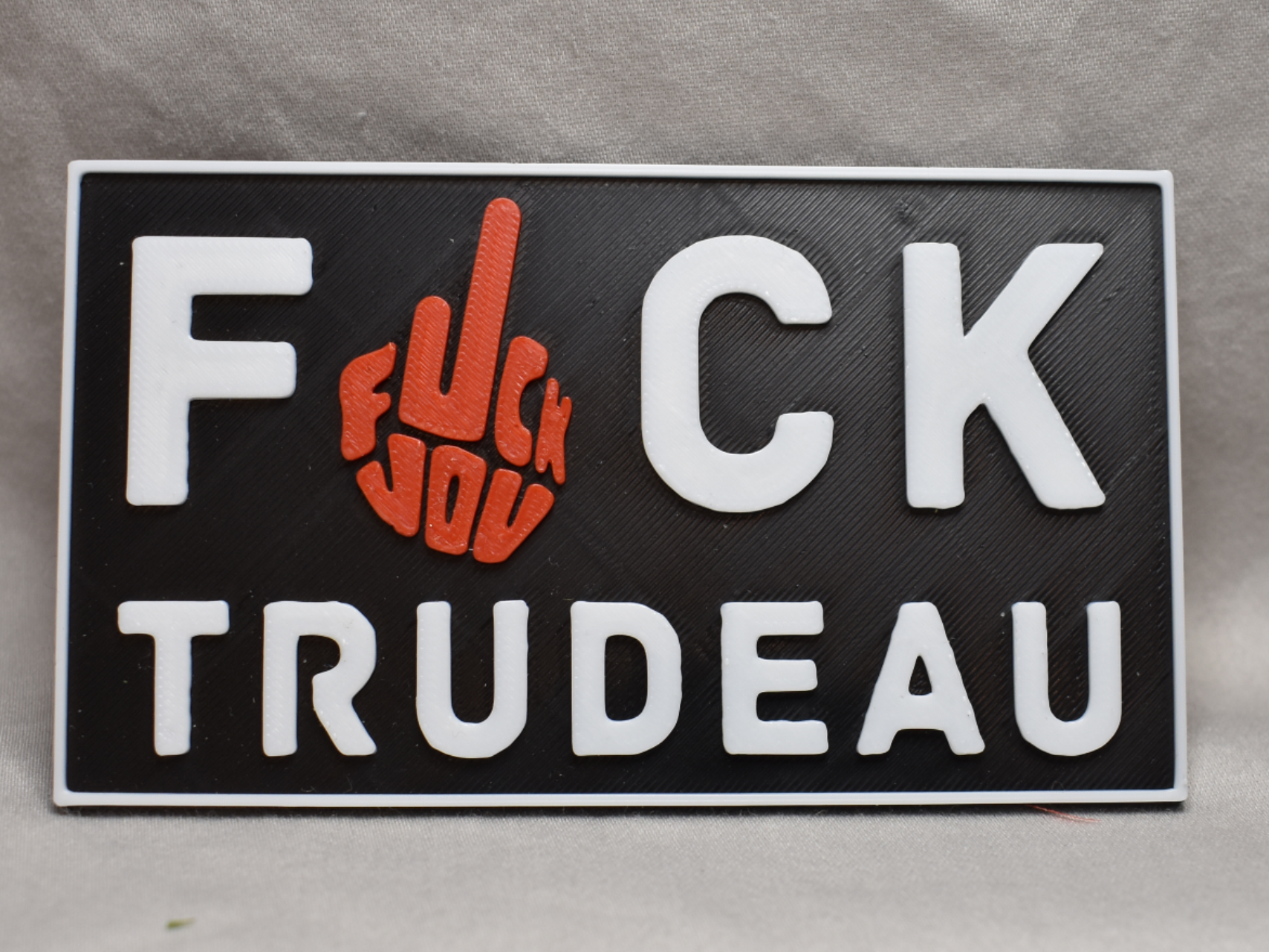 F trudeau fridge magnet