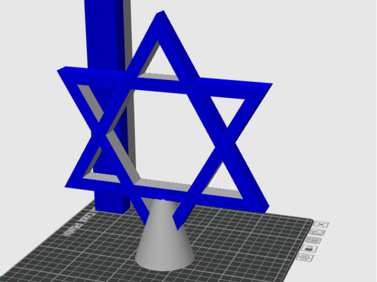 Jewish star tree topper