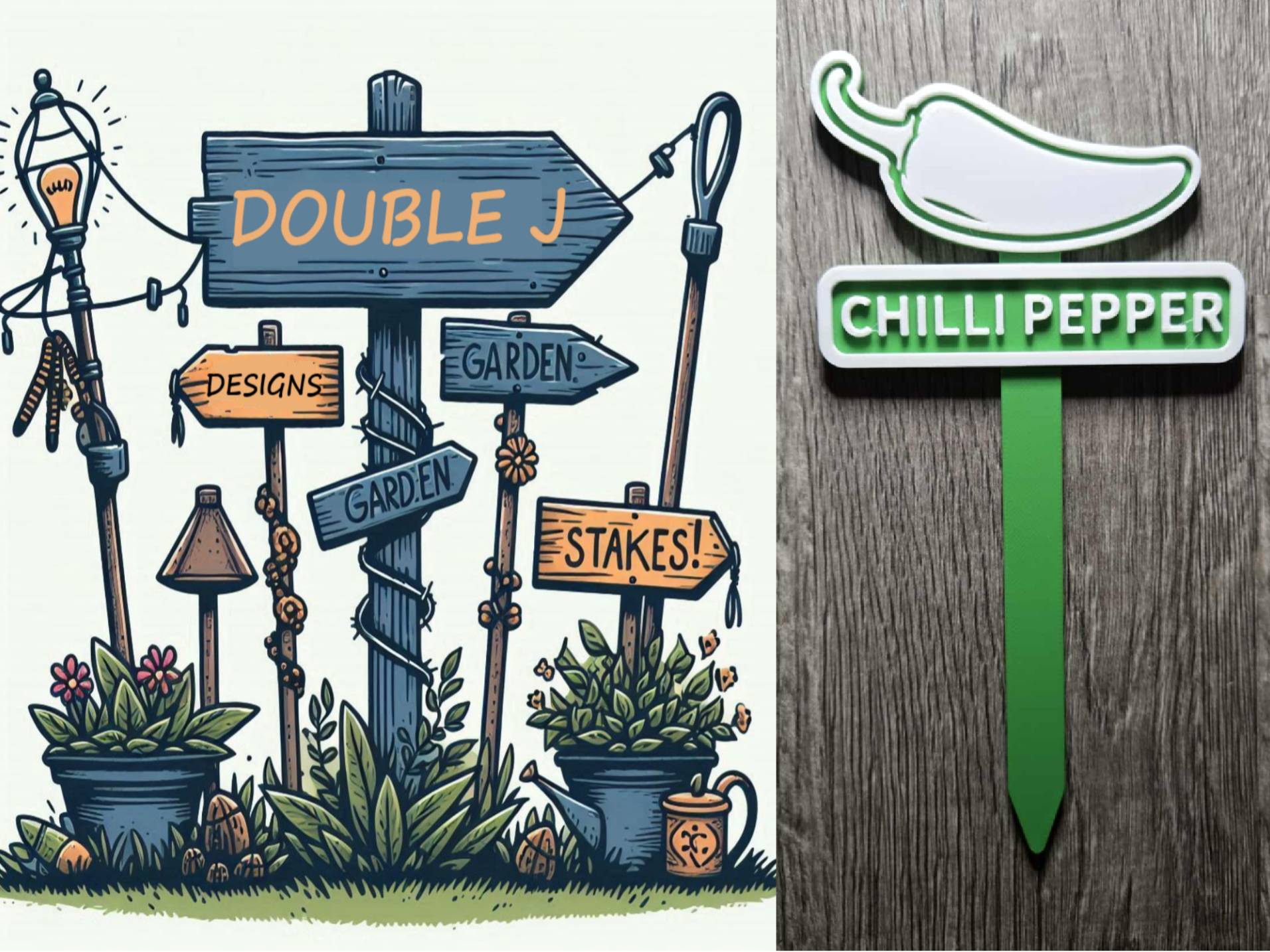 CHILLI PEPPER - Garden Stake