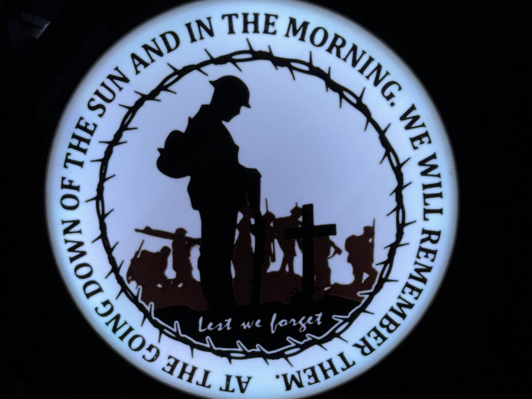 Anzac Remembrance day light box